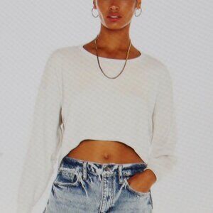 Lovers & Friends Grace Sweatshirt in Ivory Size S